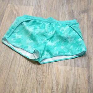Turquoise Camo Athletic Shorts